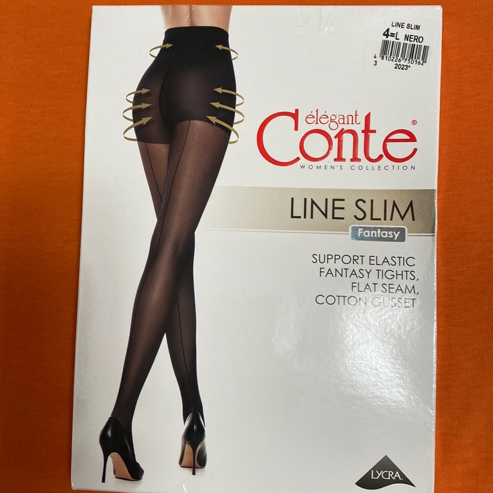 Panty hose Line Slim Support Elastic Fantasy Tights Europe new black color